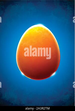 Abstract textured glass egg Stock Vector