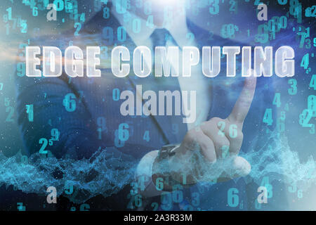 The concept of cloud edge and fog computing Stock Photo
