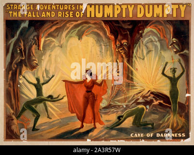 Strange adventures in The fall and rise of Humpty Dumpty Stock Photo