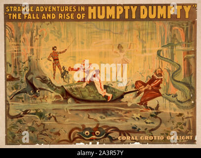 Strange adventures in The fall and rise of Humpty Dumpty Stock Photo