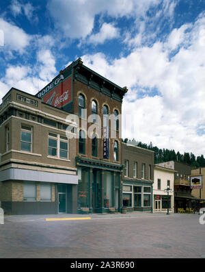 Street scene in Deadwood, South Dakota, a town that underwent extensive rehabilitation using money raised from casino proceeds Stock Photo