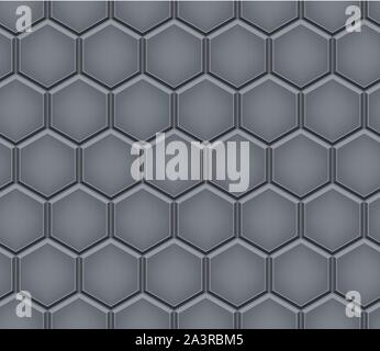 Seamless pattern of hex cobblestone pavement Stock Vector