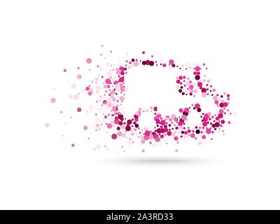 Transport icons. Truck. Shipping delivery symbol. Gradient circle buttons with icons. Random dots design. Vector Stock Vector