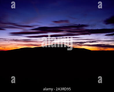 Sunset over the Blue Ridge Mountains, taken from a vantage point on the Appalachian Trail, Virginia Stock Photo