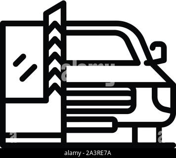 Car parking barrier icon, outline style Stock Vector