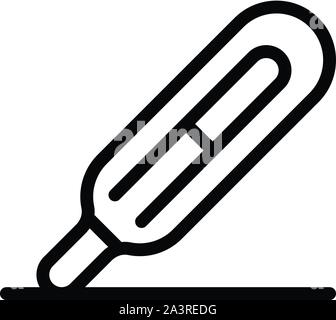 Medical thermometer icon, outline style Stock Vector