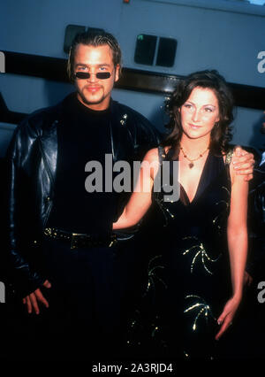 Los Angeles, California, USA 30th January 1995 Singers Jonas Berggren and Jenny Berggren of Ace of Base attend the 22nd Annual American Music Awards on January 30, 1995 at the Shrine Auditorium in Los Angeles, California, USA. Photo by Barry King/Alamy Stock Photo Stock Photo