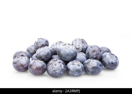 Ripe and Fresh Blueberries On A White Background Stock Photo