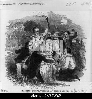 Tarring and feathering Joseph Smith Stock Photo - Alamy