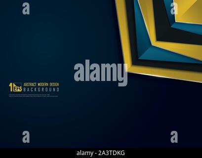 Abstract modern tech of luxury triangle geometric template design background. Decorate for poster, cover, annual report, template. illustration vector Stock Vector