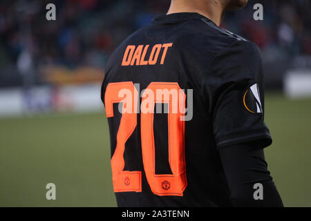 THE HAGUE, NETHERLANDS - OCTOBER 3, 2019: Diogo Dalot (Manchester United) pictured during the 2019/20 UEFA Europa League Group L match. Stock Photo