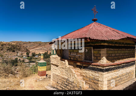 The rocky church of Wukro Cherkos in Ethiopia Stock Photo