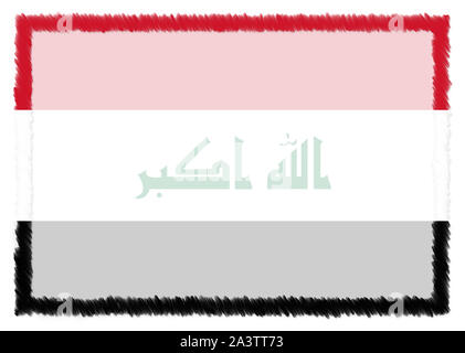 Border made with Iraq national flag. Brush stroke frame. Template ...