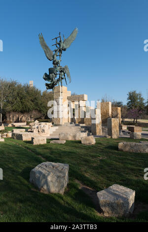 The Jacob's Dream sculpture at Abilene Christian University in Abilene, Texas. The statue, which was dedicated in 2006, was created by Jack Maxwell, a professor of art and design at the university Stock Photo