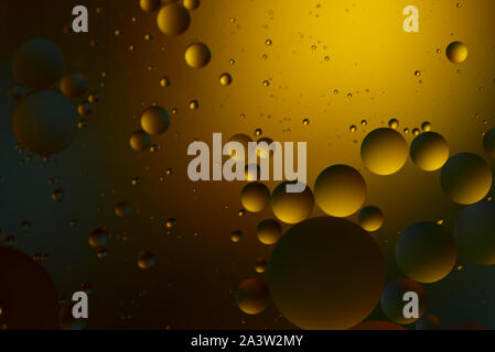 Abstract background with golden bubbles Stock Photo