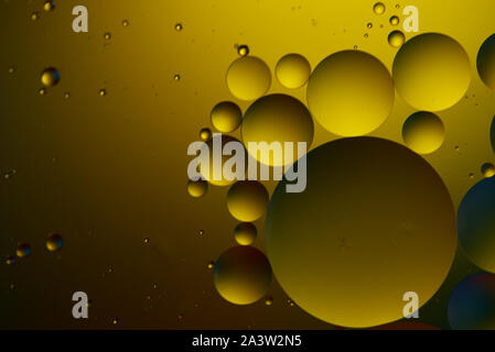 Abstract background with golden bubbles Stock Photo