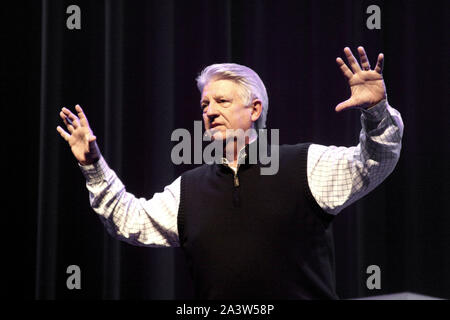 American Baptist pastor Jack Graham preaching at Liberty University in 2013 Stock Photo