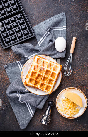 Ingredient for cooking cheese waffle Stock Photo