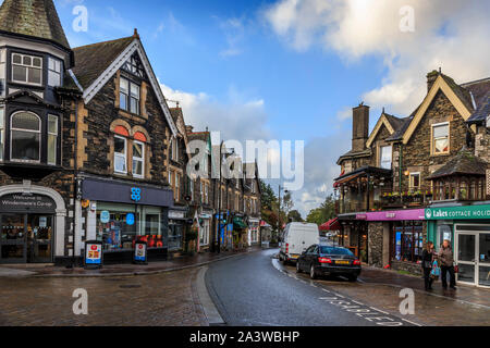 windermere town centre, lake district national park, cumbria, england, uk gb Stock Photo