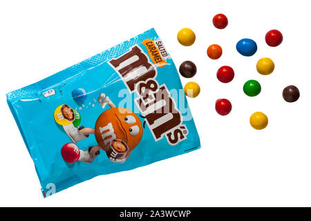 Packet of crispy M&Ms isolated on white background Stock Photo - Alamy