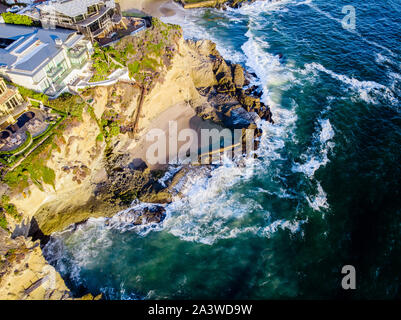 Luxury real estates with private beach at Laguna Beach, California, USA Stock Photo