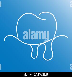 Gum bleeding linear icon. Thin line illustration. Gingivitis. Contour symbol. Vector isolated outline drawing. Editable stroke Stock Vector