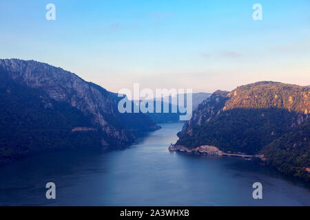 Danube Big Boilers morning landscape Stock Photo