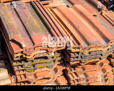 old roof tiles Stock Photo