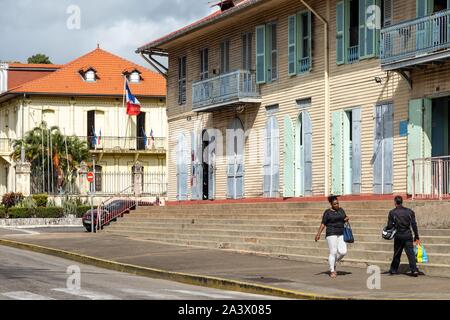 ALEXANDRE FRANCONIE MUSEUM, RUE REMIRE, CAYENNE, FRENCH GUIANA, OVERSEAS DEPARTMENT, SOUTH AMERICA, FRANCE Stock Photo