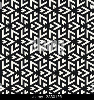 Vector seamless triangle lines mosaic pattern. Modern stylish abstract texture. Repeating geometric tiles Stock Vector