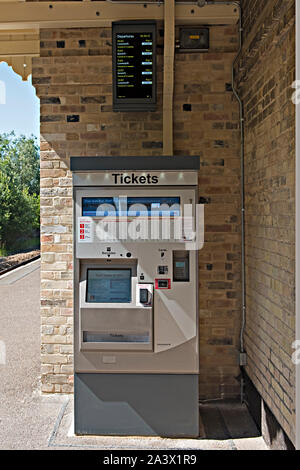 The restored Wickham Market Railway Station on the East Suffolk Line at Campsea Ashe Stock Photo