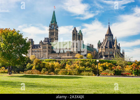 Canadian Parliament Building in Ottawa, in the Autumn season. Stock Photo