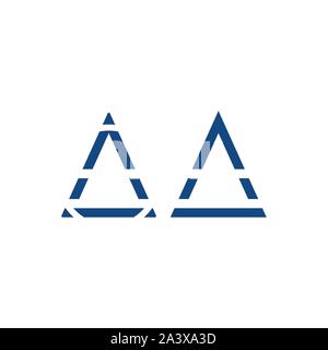 Initial letter A logo vector design template. Letter A line logo - Vector Stock Vector
