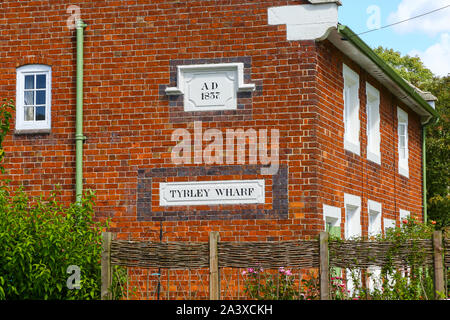 Tyrley Wharf and locks, Tyrley, on the Staffordshire and Shropshire border, on the Shropshire Union Canal, England, UK Stock Photo