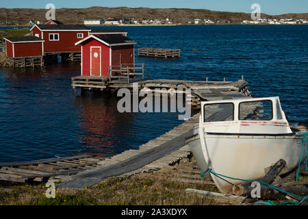 Fishing stage, Joe Batts Arm, Fogo Island, Newfoundland Island, Canada ...