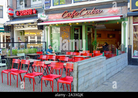 Cafe Cuba Cocktail Bar and Restaurant, Nieuwmarkt, Amsterdam  The Netherlands. Stock Photo