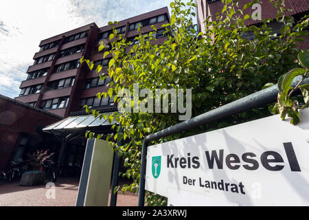 District house and seat of the district administrator in Wesel Stock Photo