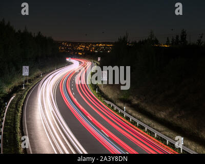 Long exposure data highway Stock Photo