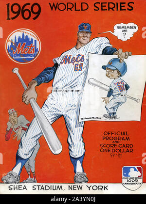 Vintage 1956 World Series program cover featuring the New York