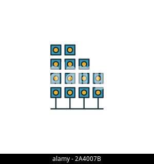 Pattern System icon. Outline filled creative elemet from big data icons collection. Premium pattern system icon for ui, ux, apps, software and Stock Vector