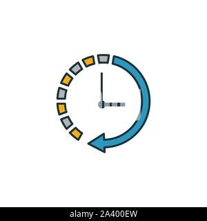 Timing icon. Outline filled creative elemet from business icons collection. Premium timing icon for ui, ux, apps, software and infographics Stock Vector