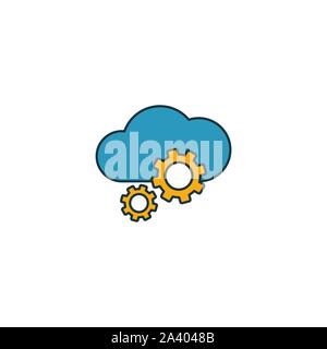 Cloud Management icon. Outline filled creative elemet from big data icons collection. Premium cloud management icon for ui, ux, apps, software and Stock Vector