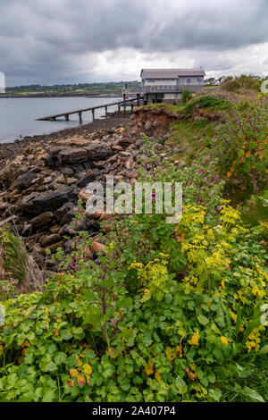 New lifeboat station at Moelfre, Anglesey, North Wales Stock Photo