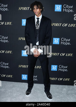 SANTA MONICA, LOS ANGELES, CALIFORNIA, USA - OCTOBER 10: Kofi arrives at City Of Hope's Spirit Of Life 2019 Gala held at Barker Hangar on October 10, 2019 in Santa Monica, Los Angeles, California, United States. (Photo by Xavier Collin/Image Press Agency) Stock Photo