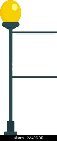 Street pillar banner icon. Flat illustration of street pillar banner vector icon for web design Stock Vector