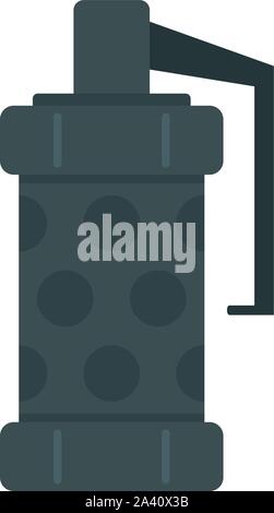 Police smoke grenade icon. Flat illustration of police smoke grenade ...