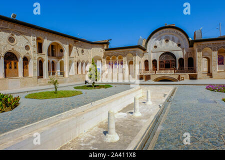 Courtyard in an Historical House. Stock Photo