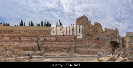 Ancient roman amphitheater in Cartagena Stock Photo