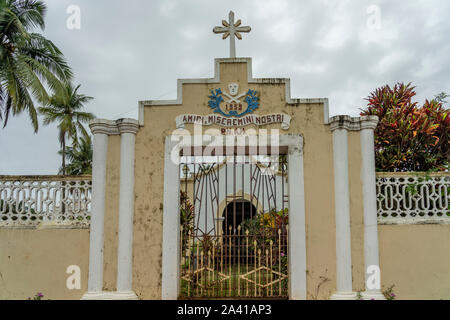 Salcete - View to cemetery nearby  Holy Cross Church, Goa, India, 08.09.2019 Stock Photo