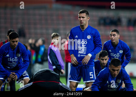 Krusevac, Serbia. 10th Oct, 2019. Jorge of Paraguay warms up. Credit: Nikola Krstic/Alamy Live News Stock Photo